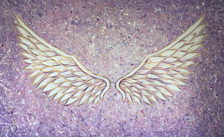 Fialové Anjelske Krídla