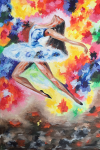 Flying ballet dancer