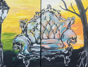 BETWEEN LIGHT AND ROOTS - Diptych